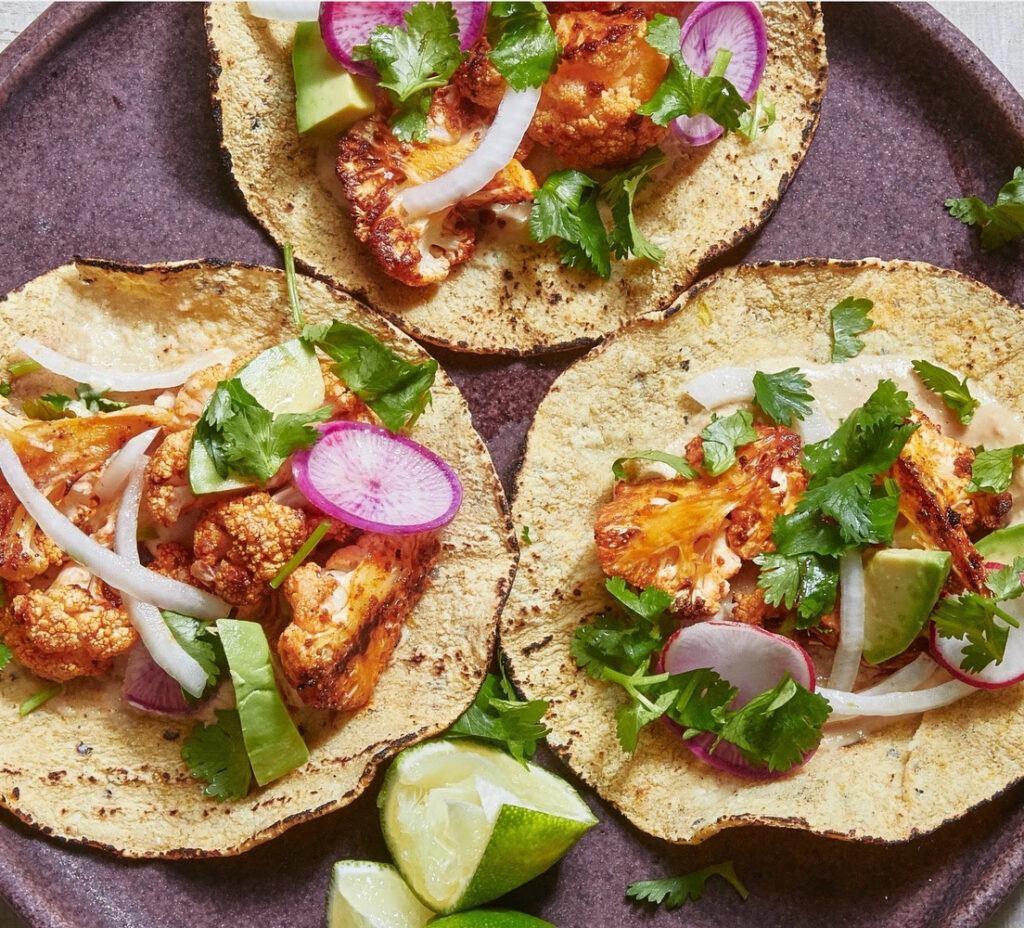 Cauliflower Tacos With Cashew Crema